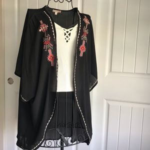Gianni Bini Black Aztec Kimono